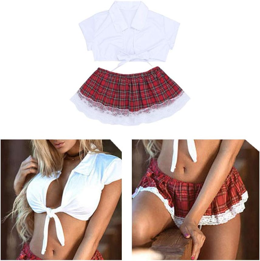 1Set Sexy Lingerie Set School Girl Student Adult Cosplay Fancy Dress Uniform Costume
