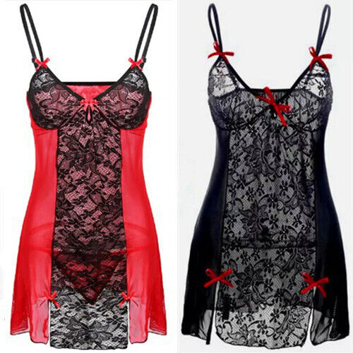 Sexy lingerie plus size 8-26 see through lace nightwear sleepwear plus underwear