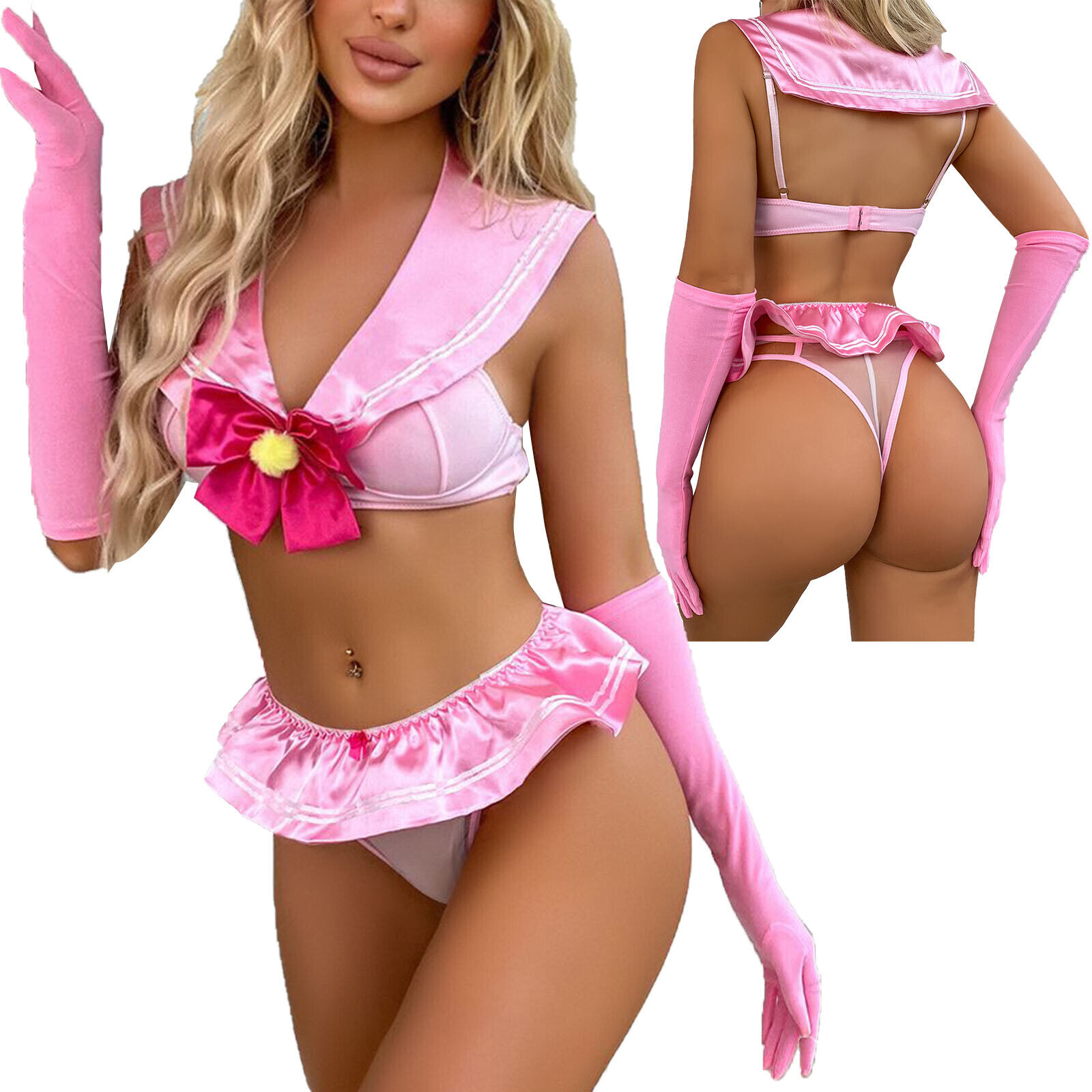 Women Schoolgirl Role Play Costume Anime Cosplay Uniform Sexy Lingerie Nightwear